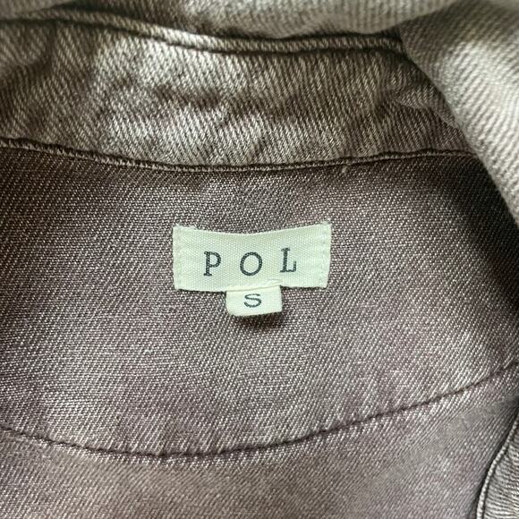 Rare POL Aztec Shacket S M | Western Patchwork Jacket, Fringe Hem, Oversized Fit - Picture 5 of 6